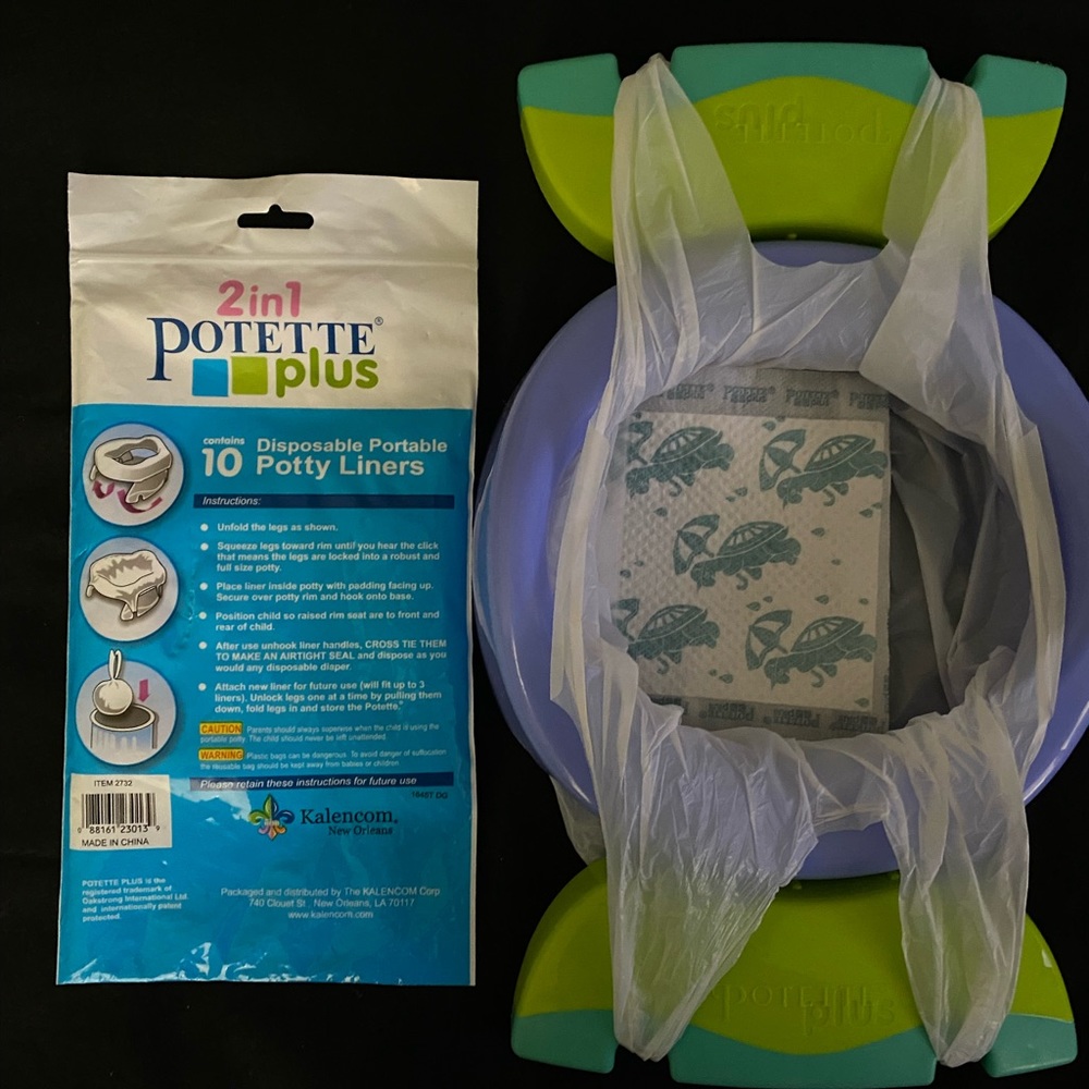 2 in 1 Potette Plus New w/10 linersOn the Go Potty